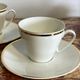 Bavarian porcelain tea service with gold trim.