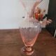 Pink glass amphora vase