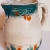 Antique dragonfly slip pitcher