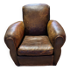 Old leather club chair