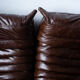 Togo brown leather set designed by Michel Ducaroy 1973