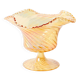 Carnival Glass Cadle Holder Plisse / Vetreria Vetrart / Italy / 1990s