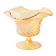 Carnival Glass Cadle Holder Plisse / Vetreria Vetrart / Italy / 1990s