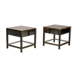 Pair of coffee tables in brass 70s vintage