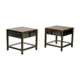 Paire de tables basses en laiton vintage 70s