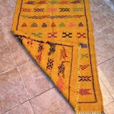 Handmade wool Berber rug – Colourful bohemian Moroccan kilim
