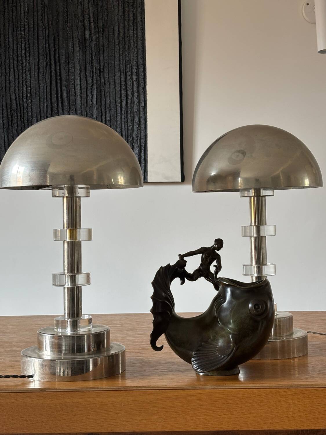 Pair of modernist lamps, 1940