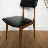 Chair in wood and leatherette