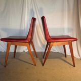 Ensemble de 4 chaises années 50 Guermonprez