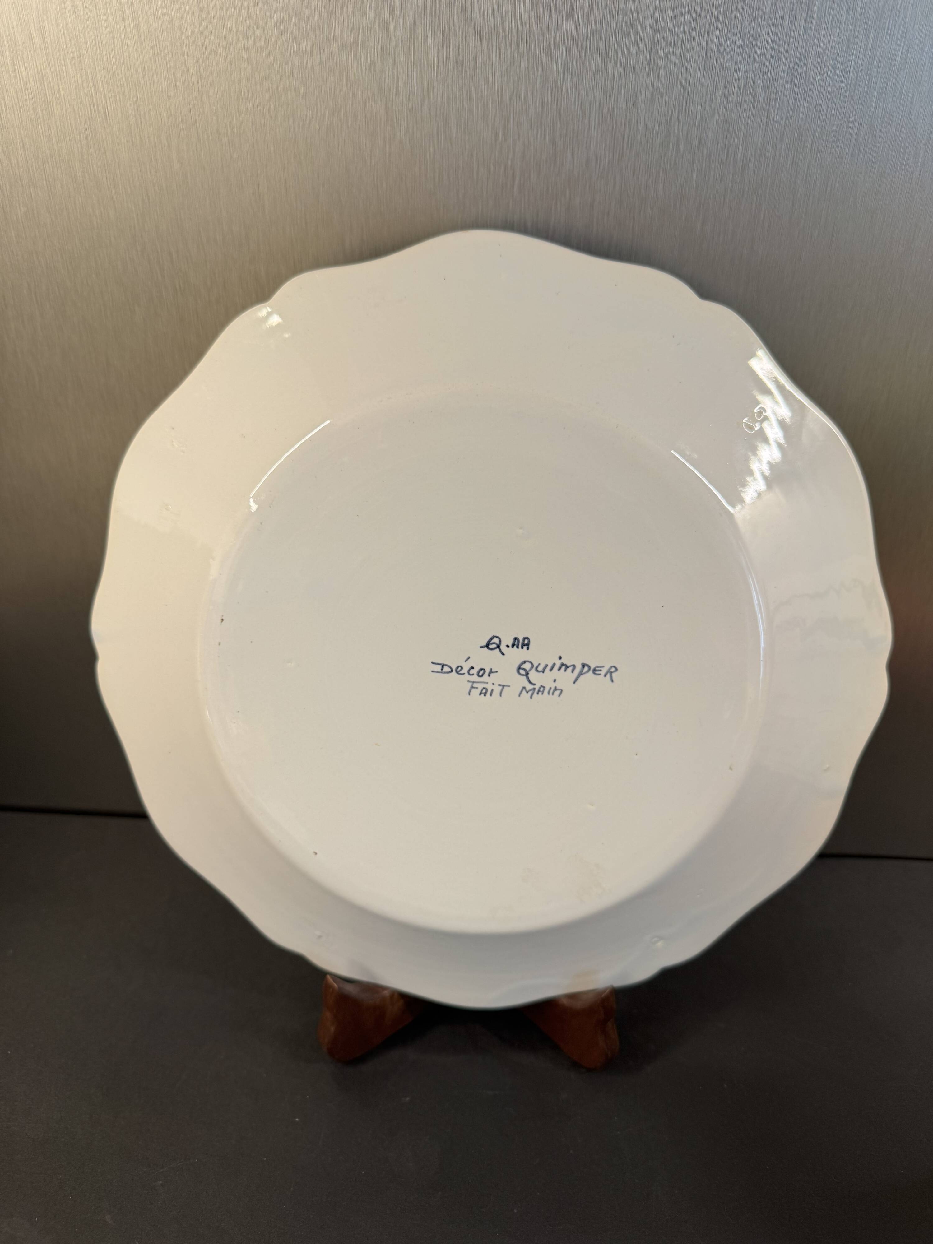 Quimper decorative plate