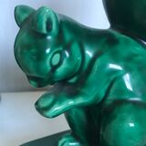 Pair of Art Deco ceramic book clamts