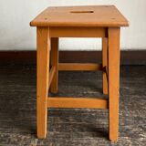 Tabouret de ferme art populaire peinture barn d'origine