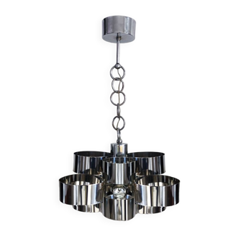 1960s Gorgeous Space Age Pendant Lamp by Sciolari. Made in Italy