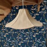 Vintage woven wicker lampshade