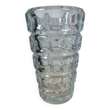 Vase en verre moulé, 1960