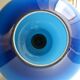 Lampe scandinave Hans-Agne Jakobsson verre bleu 60s
