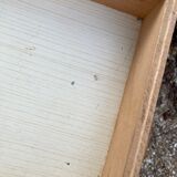 Vintage rattan magazine rack table