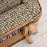 1970s, Danish 2-seater sofa, original condition, furniture wool, bentwood.