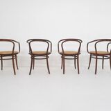 Set of 4 Ligna arm chairs model 209, Czechoslovakia 1970's