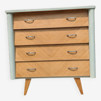 Commode scandinave pieds compas