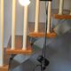 Floor lamp 2 adjustable spots 70s Hustadt-Leuchten