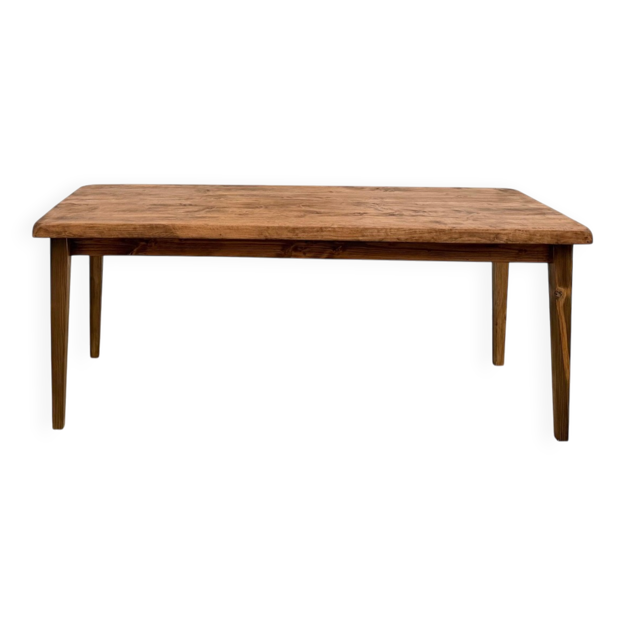 Table de ferme vintage en peuplier