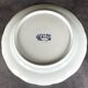 Blue enamelled earthenware wall dish with peasant scene decor Boch La Louvière