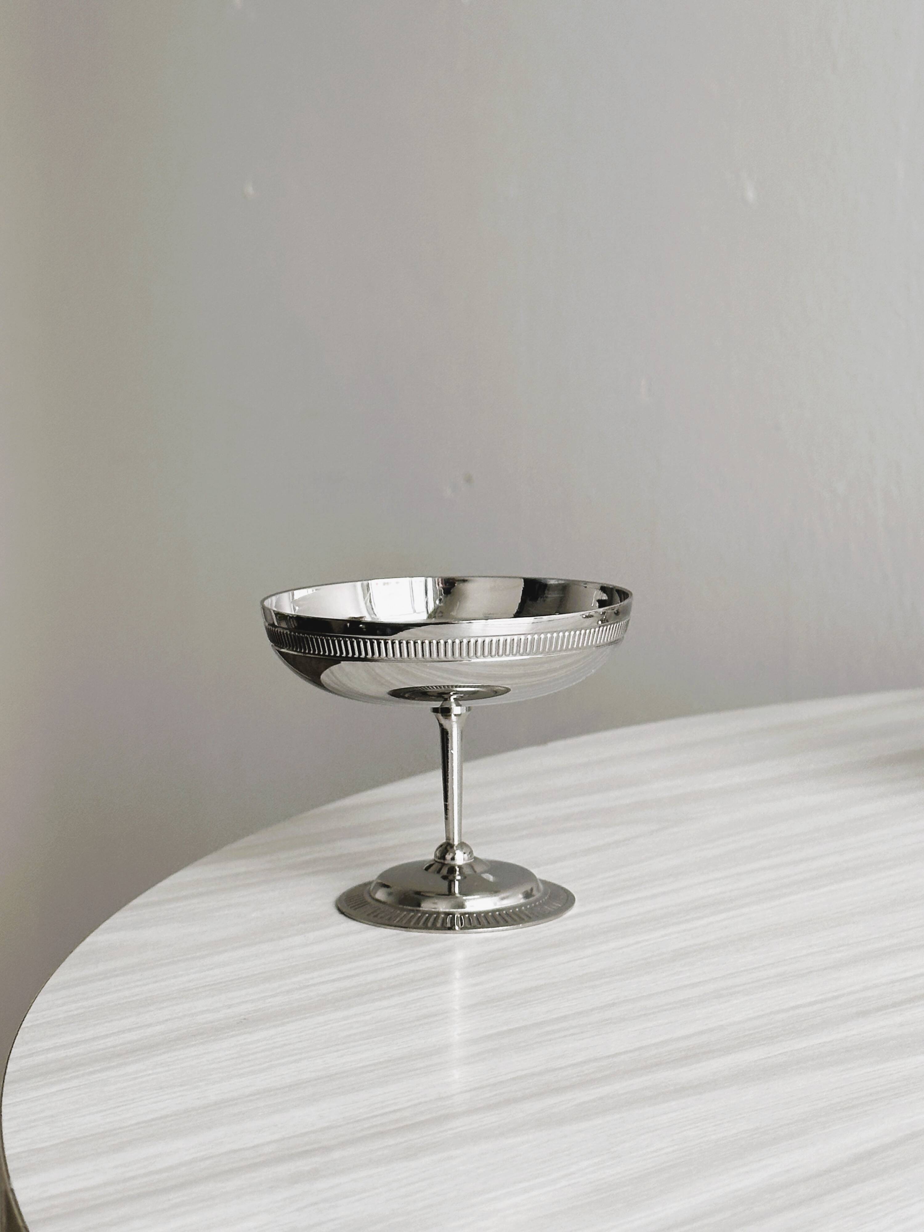 10 stainless steel footed cups, Letang Remy style