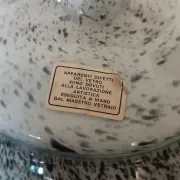 Handmade glass vase from the 1950s, height 27 cm