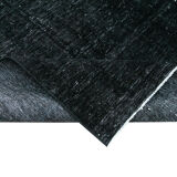 Handwoven persian overdyed 271 cm x 382 cm black wool carpet