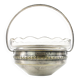 Basket sugar bowl Eclecticism, silver-plated brass, crystal, Poland, 1930s.