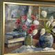 Original early century Swedish oil on canvas – "Tulips and Poppies" by Johan Jacobsson – vintage & framed 68 × 80 cm (26.8" × 31.5")