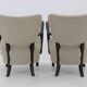 1930s Pair of Jindrich Halabala Art Deco H-237 Armchairs in Bouclé, Restored
