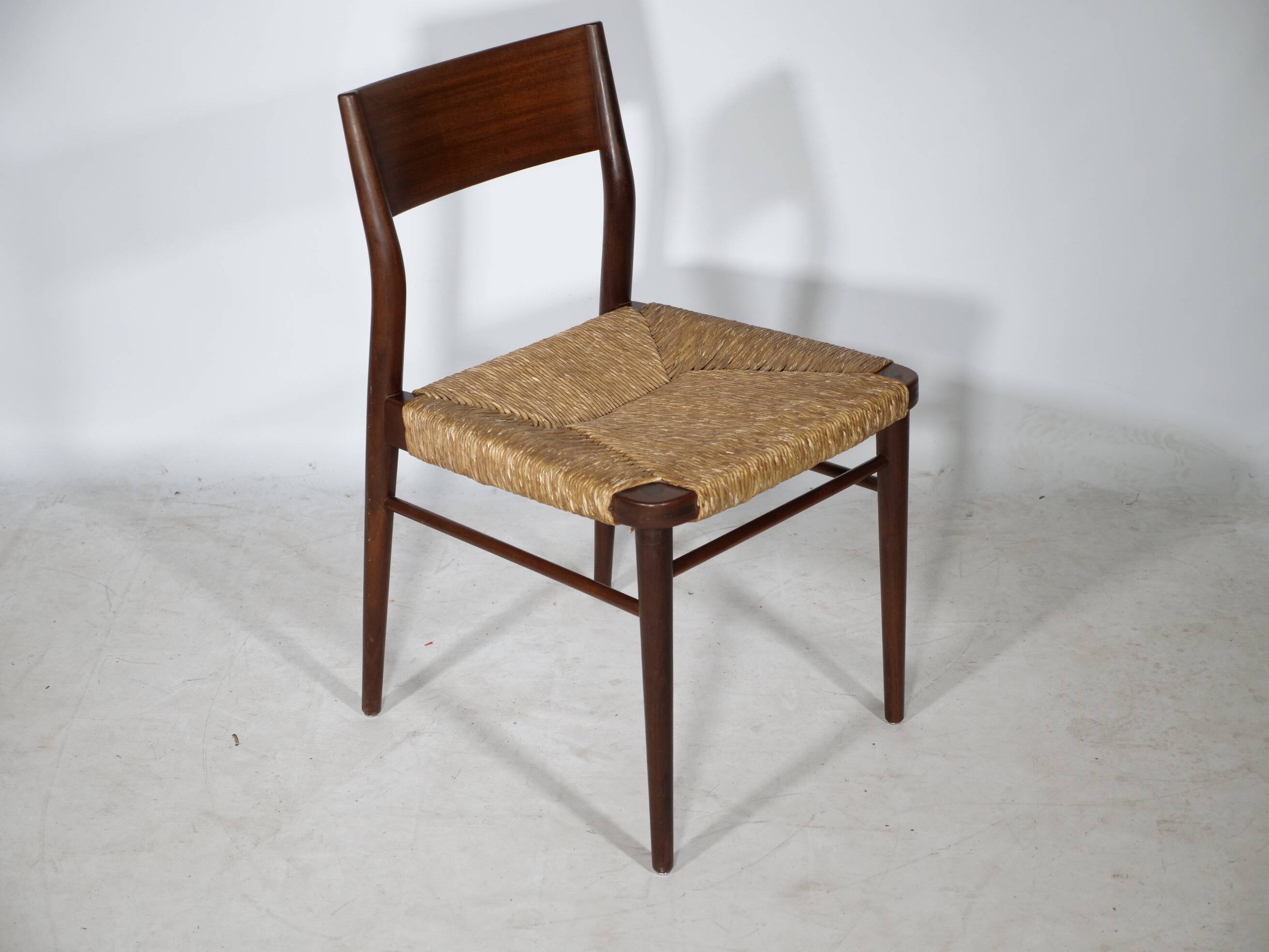 Teak Cane Chairs 351 Georg Leowald for Wilkhahn 1960s