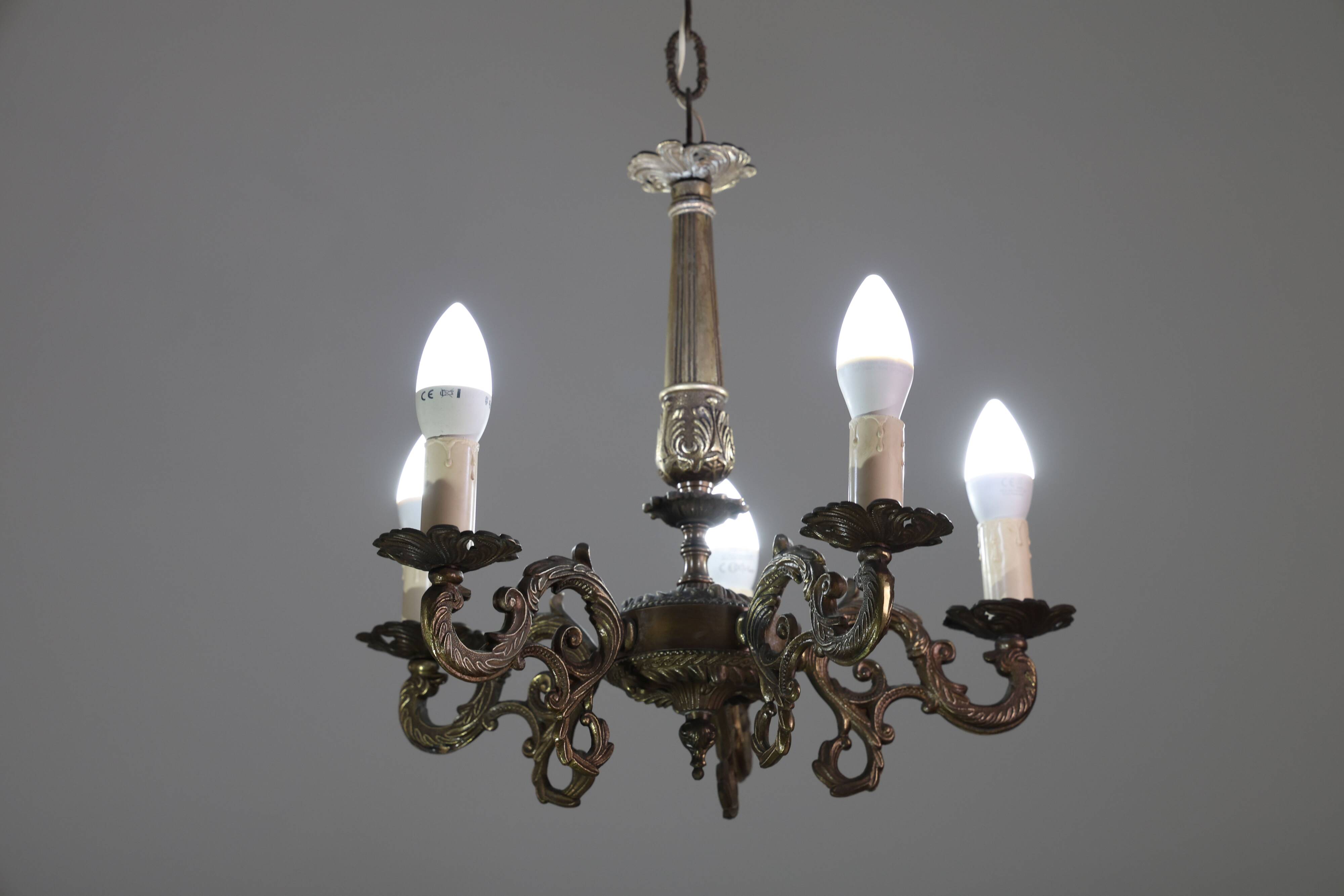 Fascinating Vintage Brass chandelier, 1960s