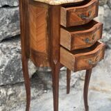 Small Louis XV style marquetry chiffonniere table