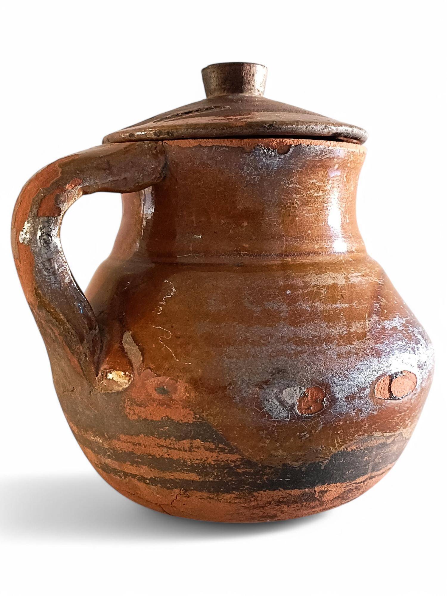 Rustic Terracotta Cooking Olla, Hand-Crafted, Spanish, 19th Century
