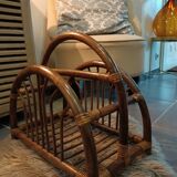 Dark bamboo magazine holders