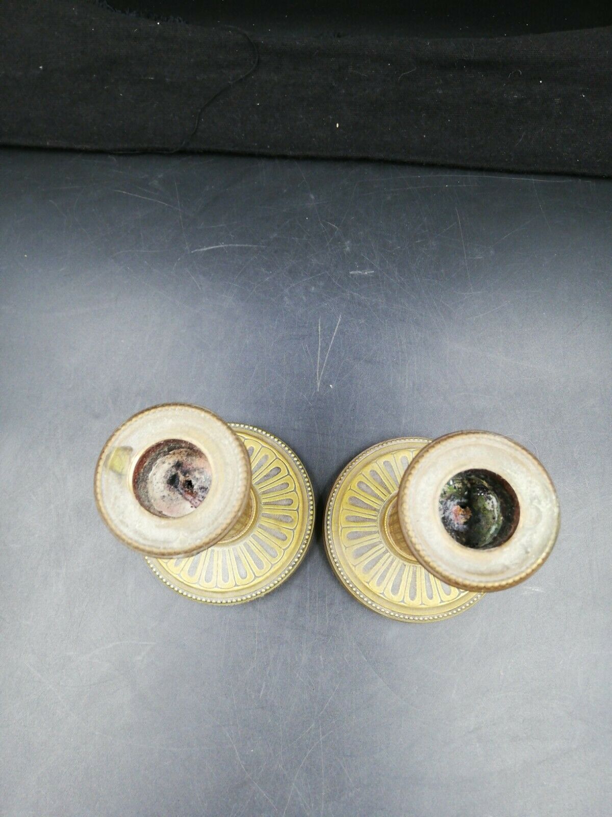 Pair of 19th-century bronze candlesticks