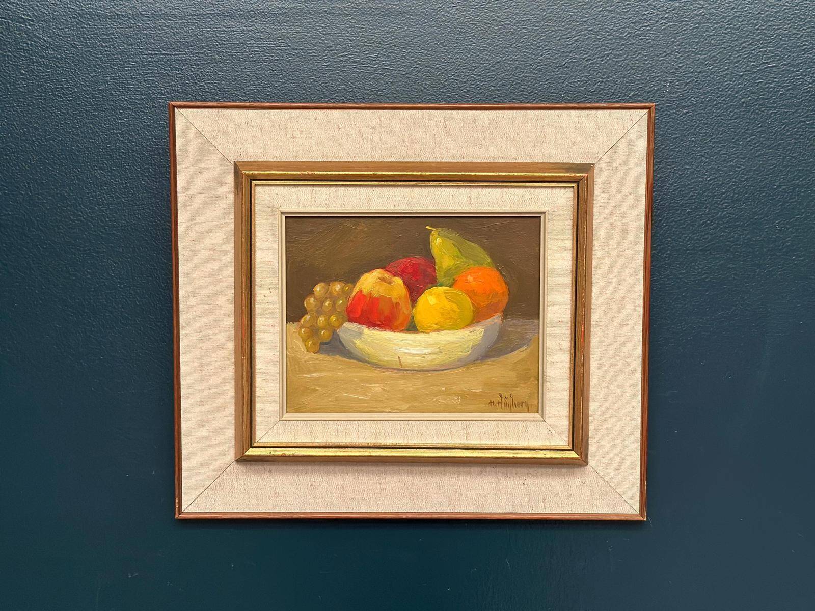 Oil On Panel – “Still Life With Fruit” By Hilding Bernhard Högberg