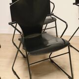 Series of 6 minimalist chairs model "EGOA 300" by Josep Mora