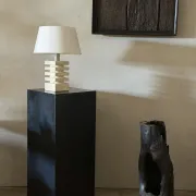 French stone ceramic lamp