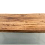 Farm table in solid cherry — Saber legs, Circa 1880