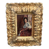 Tableau début XXème "L'espagnole" signé JJB