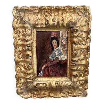 Table from the early 20th century "The Spanish Woman" signed JJB