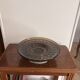 70s Pressed Glass Smoke Fruit Bowl Coupe Stand Space Age