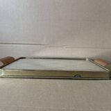 Metal tray and antique mirror