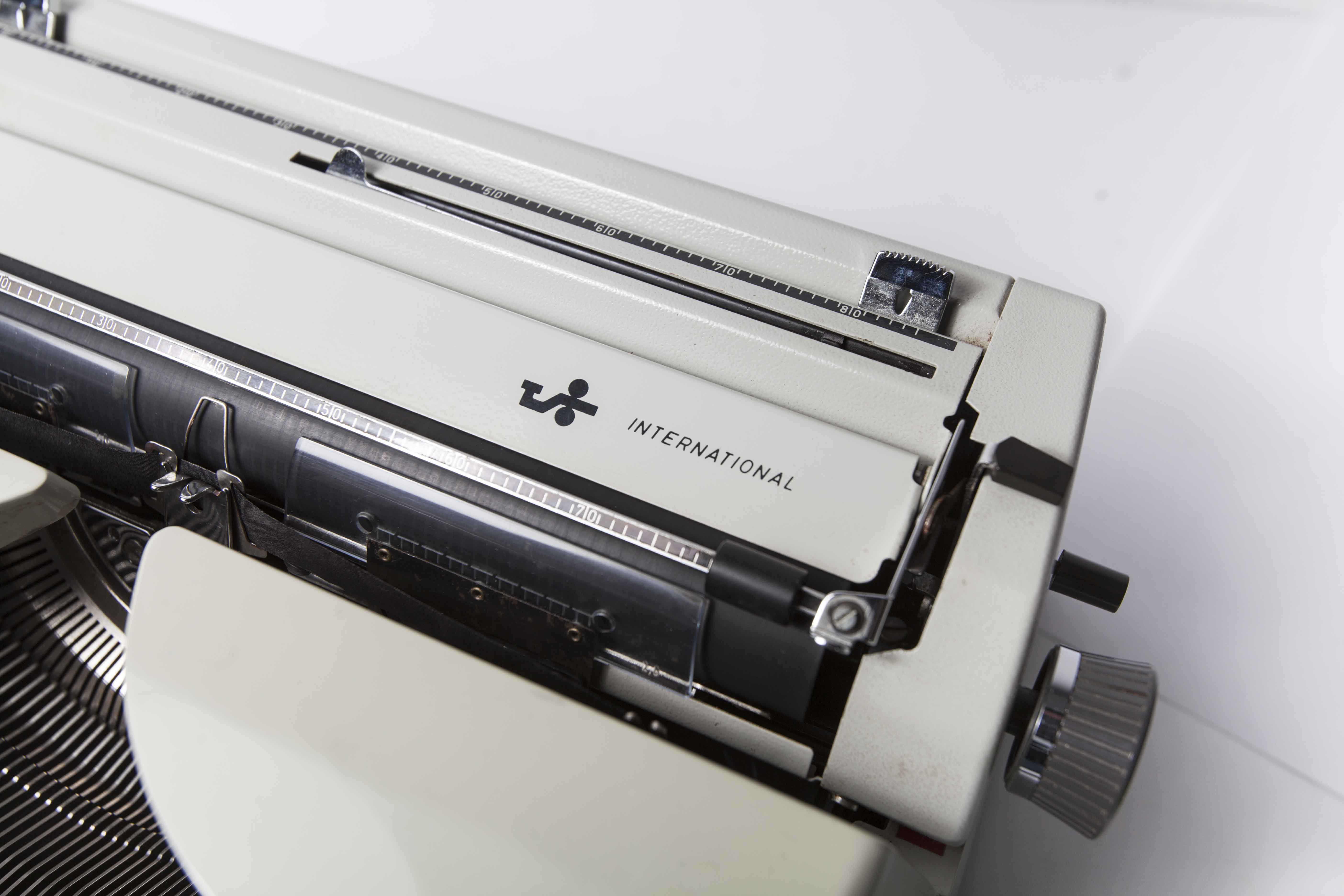 Revised Scheidegger International typewriter