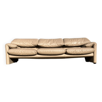 Cassina Maralunga 3seater Original Pelle Naturale leather Taupe, great condition!