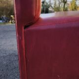 Vintage red bistro bench